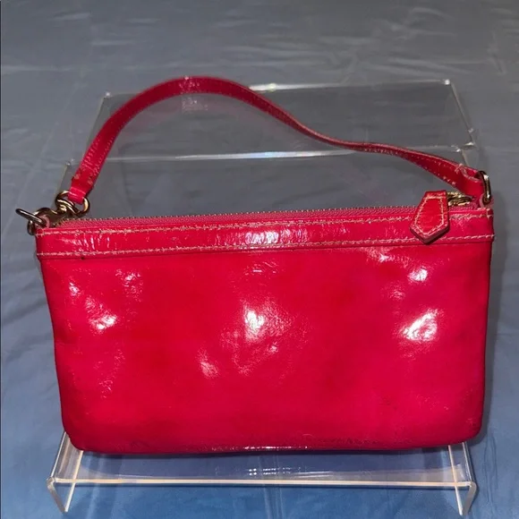 Dooney & Bourke Shiny Red Wristlet - Picture 2 of 9